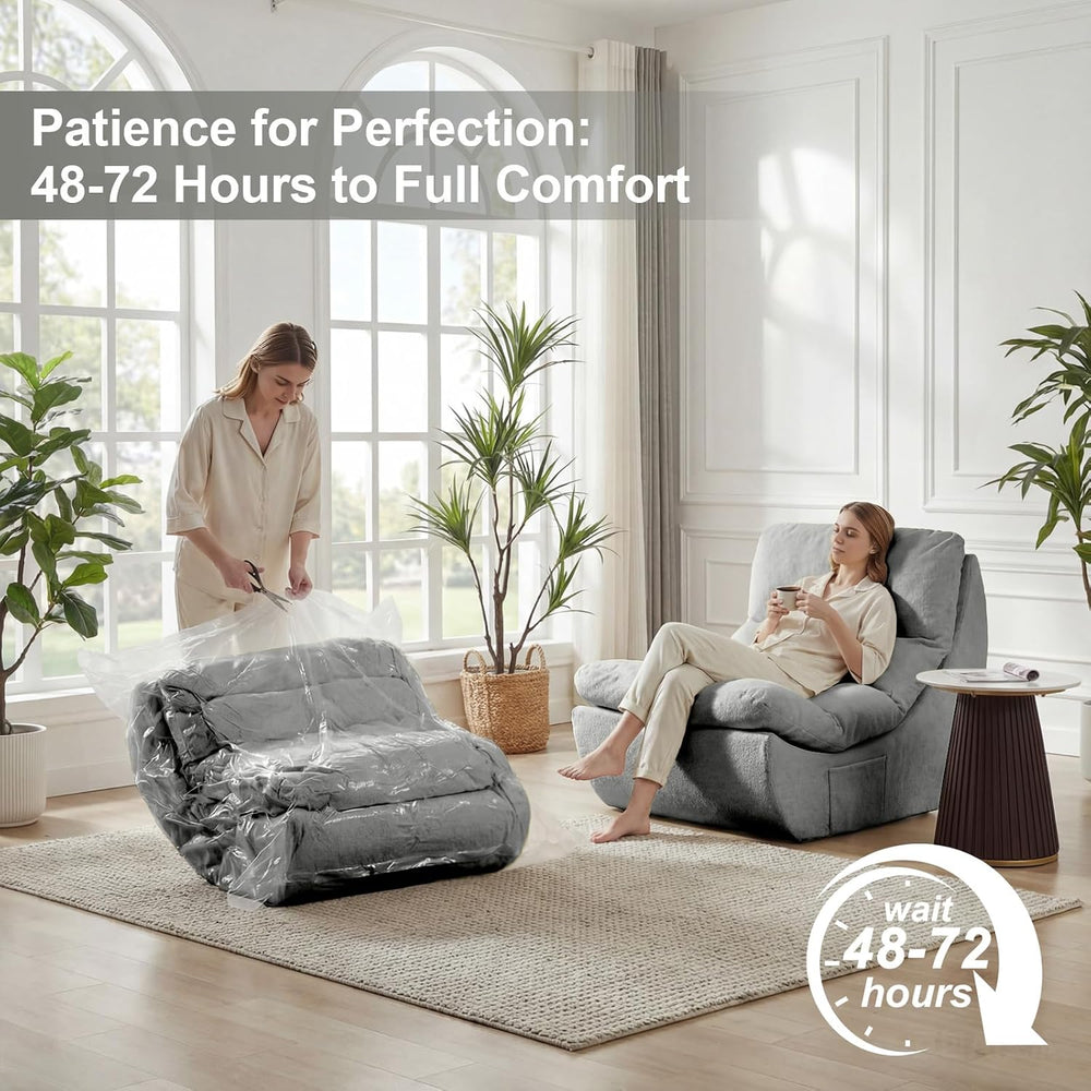 Comfy Reading Chair for Adults, Modular Sectional Sofa Bean Bag Chair, Cloud ...