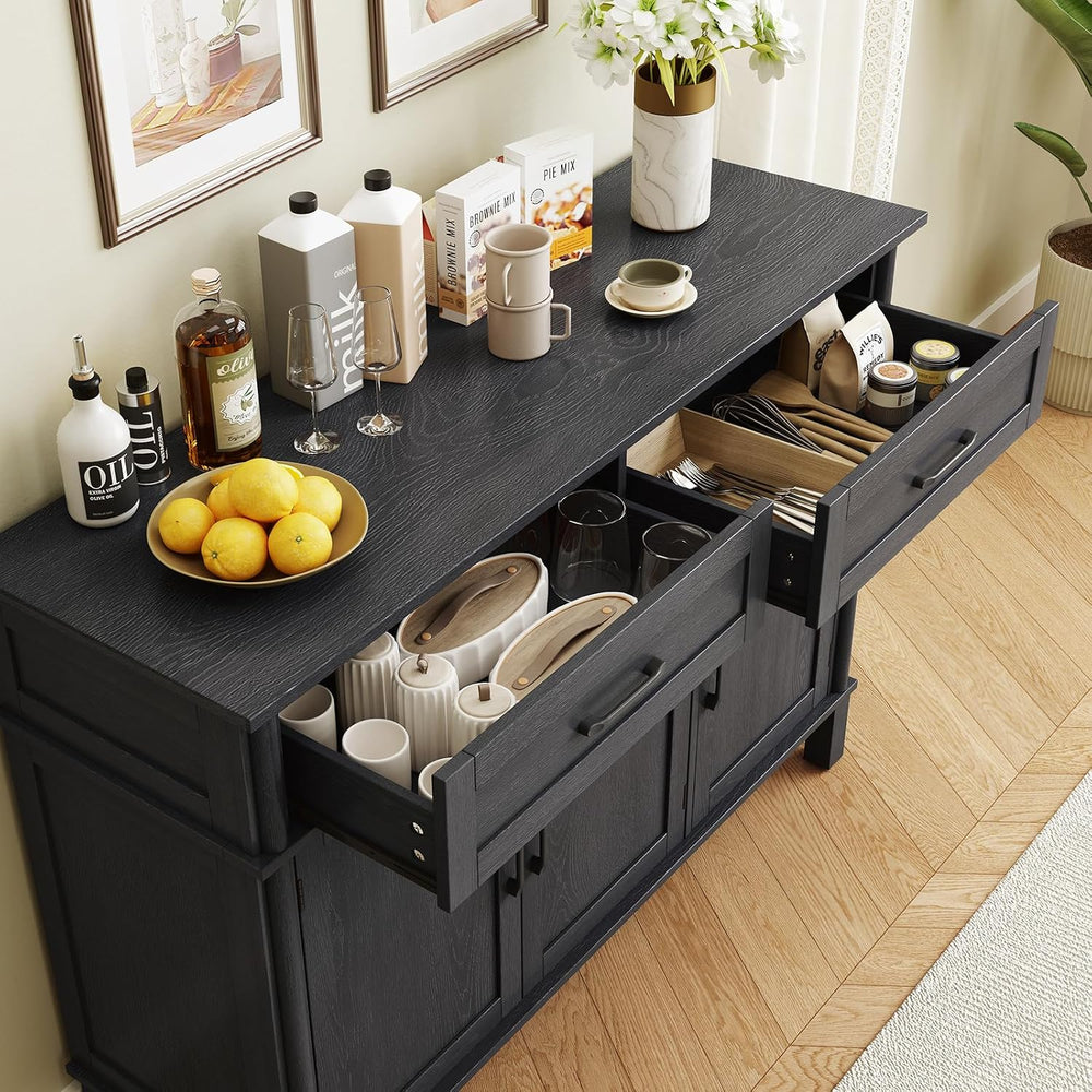 ONBRILL 48 Inches Buffet Cabinet with Storage, Farmhouse Sideboard Buffet w/2...