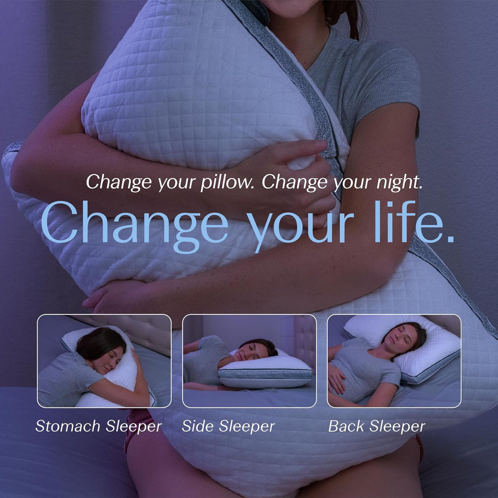 DreamyBlue Gusseted Sapphire Pillow, Shredded Memory Foam, King
