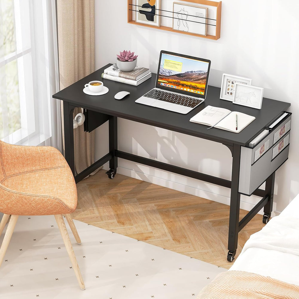 Tangkula Conference Room Table Set of 2, Mobile Computer Desk