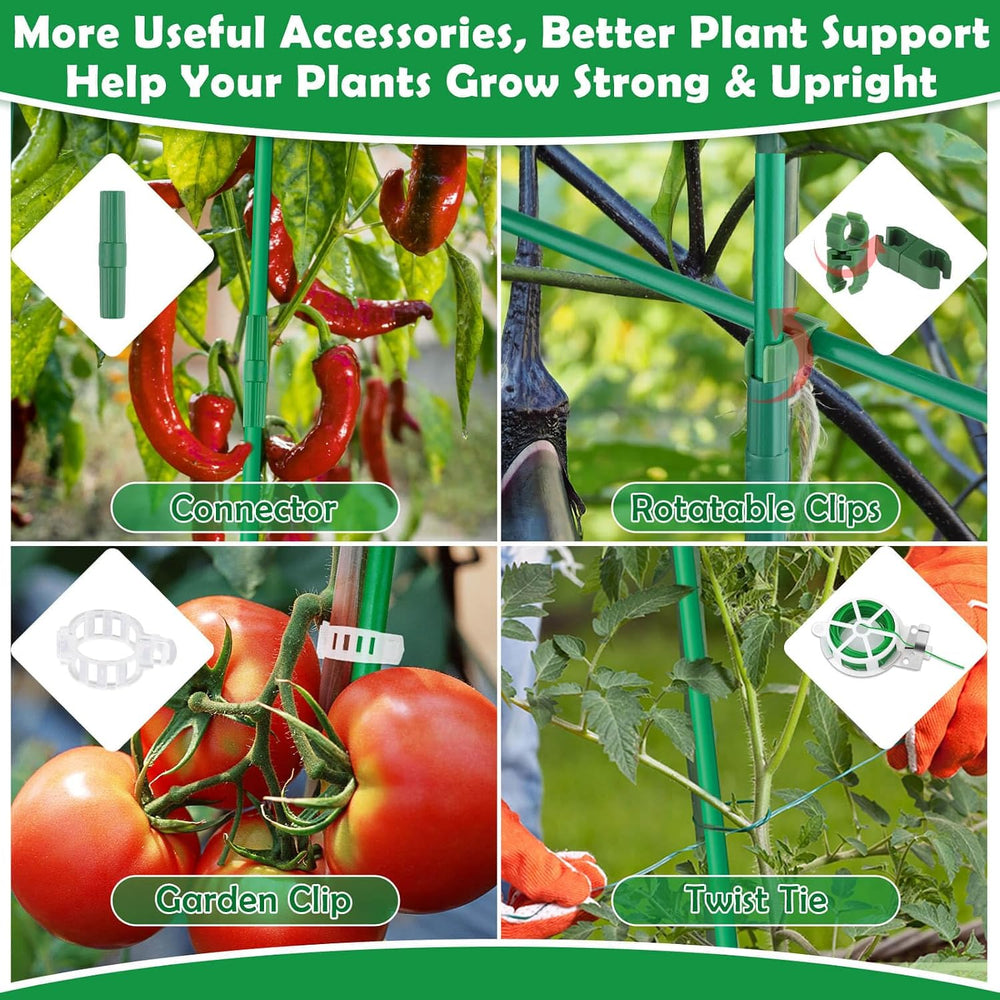 337 PCS Garden Stakes, Fiberglass Tomato Stakes, Garden Sticks