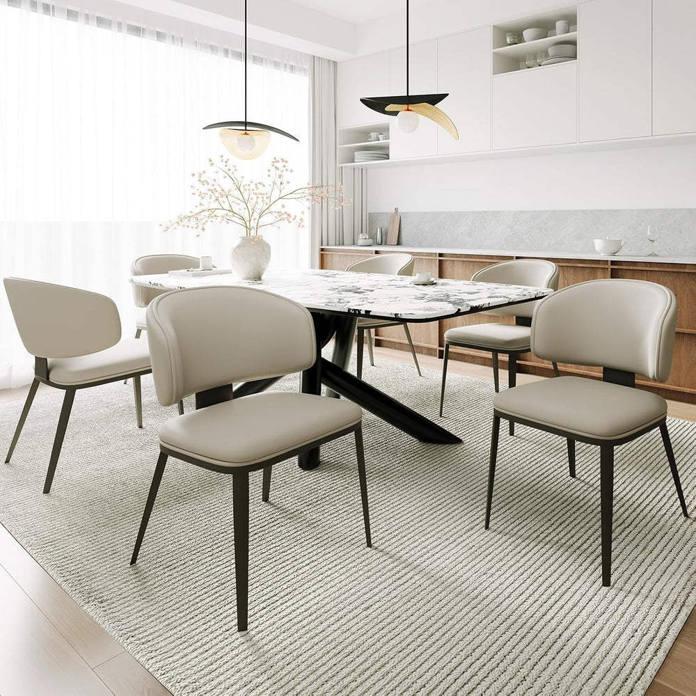 Dining Chairs Modern High Backrest Comfortable, Fashion Upholstered Kitchen C...
