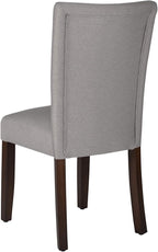 HomePop Parsons Classic Upholstered Accent Dining Chair, Single Pack, Gray