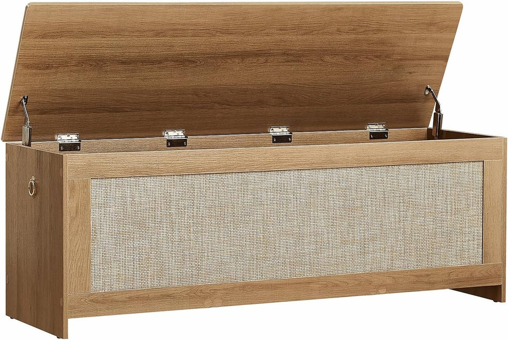 51.2" Storage Chest Extra Large,Storage Bench with 2 Safety Hinges,Woode...