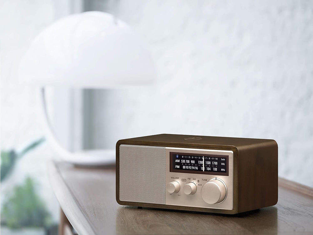 Sangean WR-16SE 45th Anniversary AM/FM/Bluetooth Radio, Dark Walnut Wood