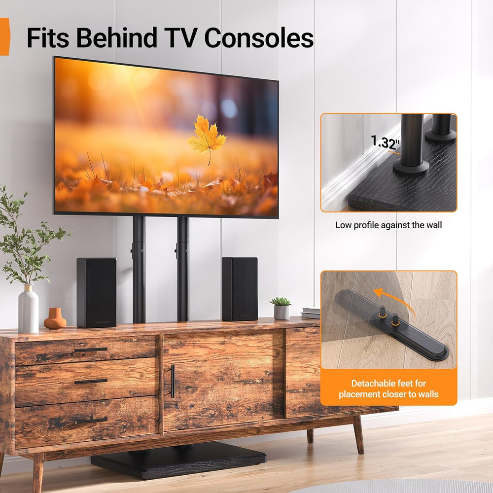 Perlegear Universal Floor TV Stand for 32–75" TVs up to 110 lbs, Height-...