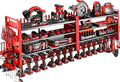 66" W Super Large Power Tool Organizer Wall Mount,Heavy Duty Cordless Tool Organizer with 18 Drill Holder,600 Lbs Capacity 4-Layer Garage Organization for Garage and Workshop (Red)