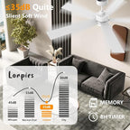 60” Smart Ceiling Fan with Lights Remote,Control via Alexa Google Voice App Wifi,Silent DC Motor,Dimmable,Outdoor Indoor Modern Ceiling Fans for Large Bedroom Patio Porch,White and Wood