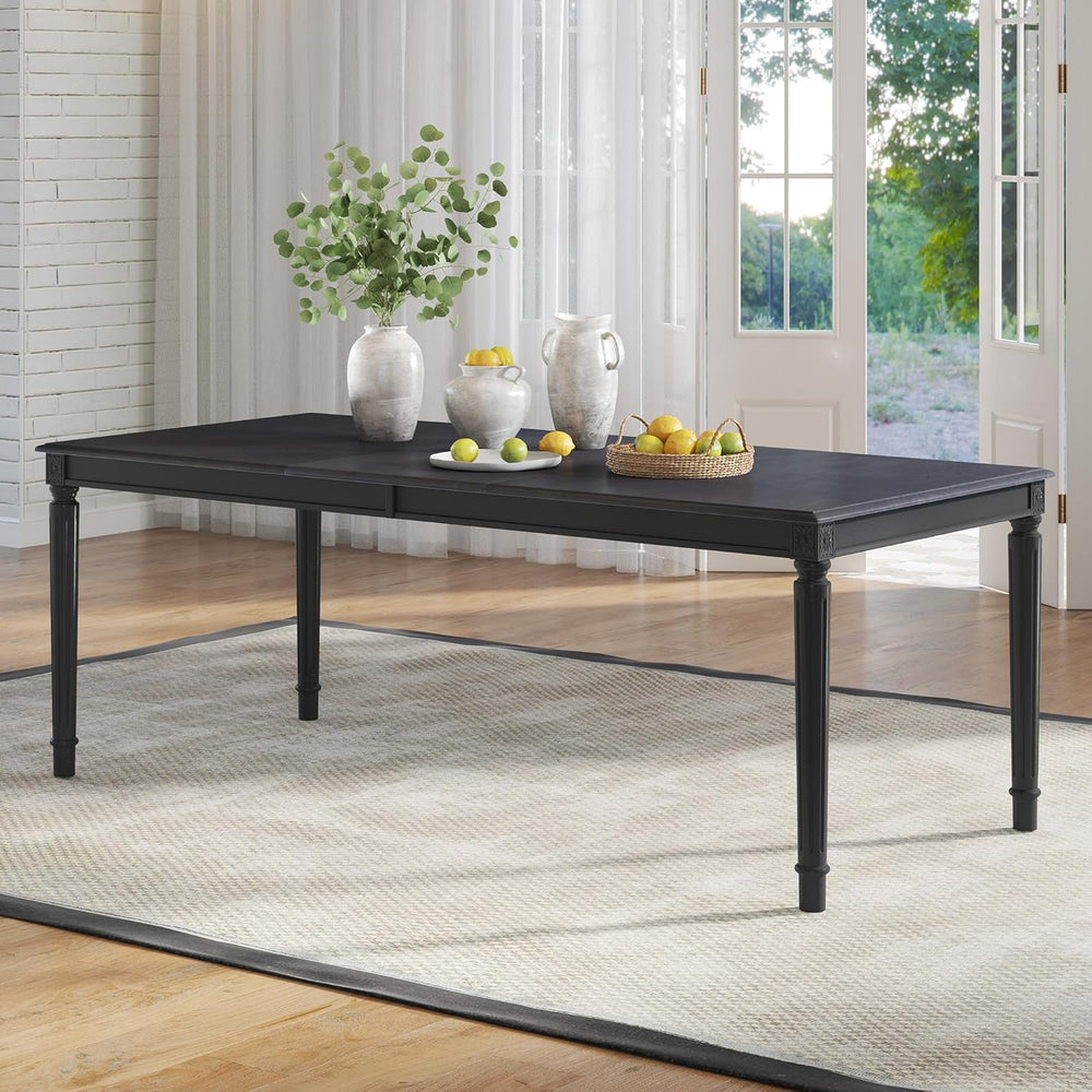 AMERLIFE 79 Inch Farmhouse Dining Table for 6 to 8, Large Rectangular Solid W...