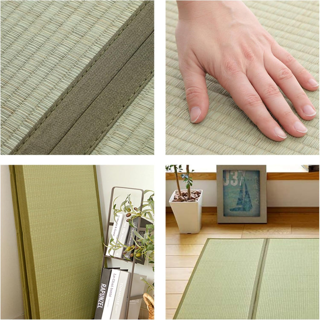 MIINA Japanese Traditional Tatami Mat, Igusa (Rush Grass) Floor Mattress, Futon, 55"x78" (Full, Natural)