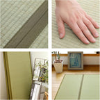 MIINA Japanese Traditional Tatami Mat, Igusa (Rush Grass) Floor Mattress, Futon, 55"x78" (Full, Natural)