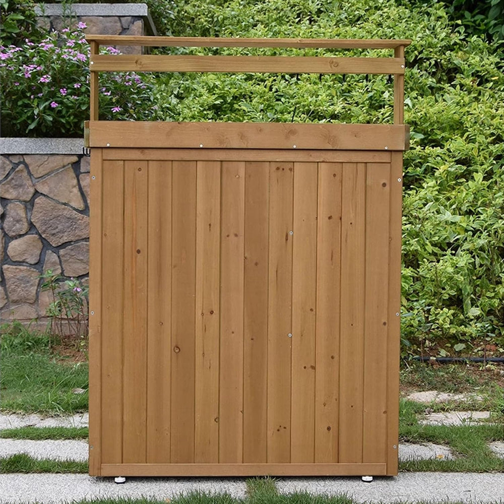 Outdoor Storage Cabinet Waterproof with Shelves Ventilated Shutter Door, Outd...