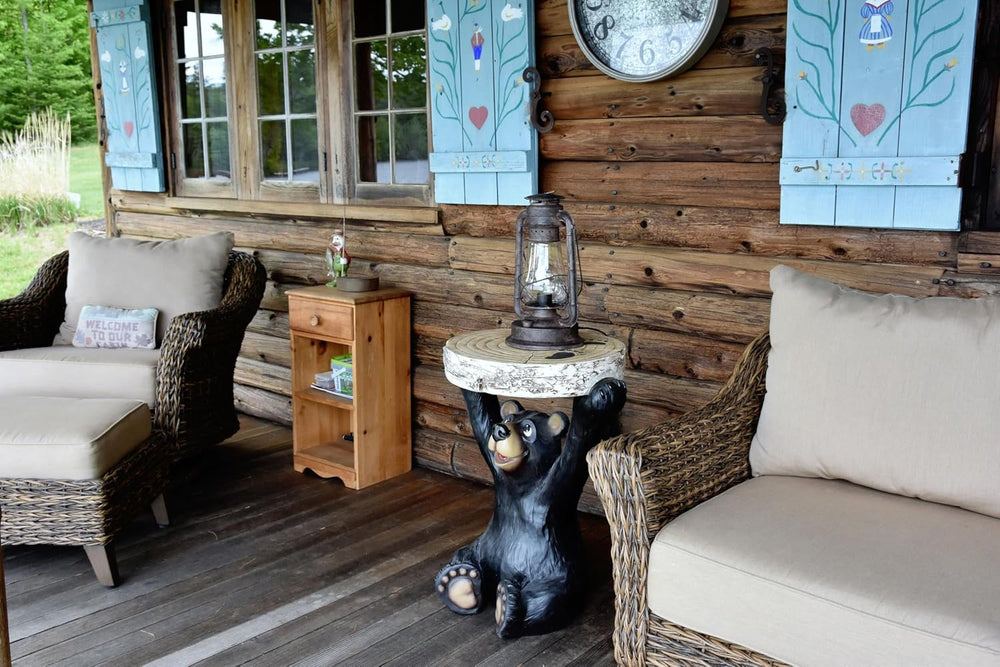 Rustic Lantern Table Lamp Set Hand Finished Rusty Over Powdercoat UL Listed D...