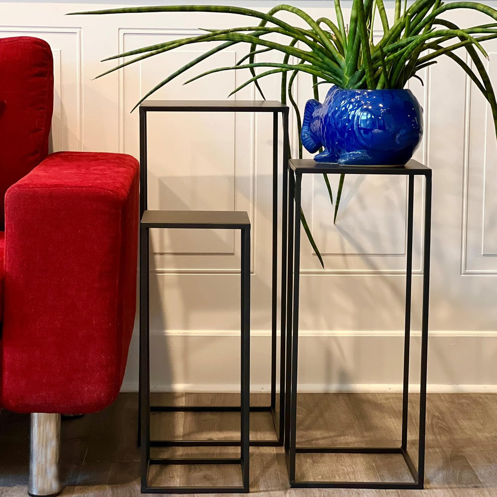 WHW Whole House Worlds Modernist Accent Tables, Set of 3, Nesting Stands, Sli...