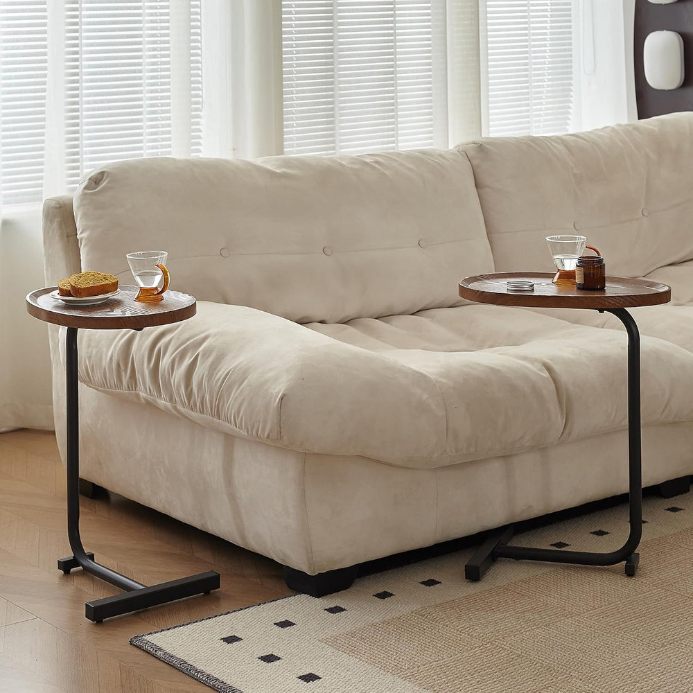2PCS C Shaped Side Table Sofa Table, Small End Tables for Living Room,Modern ...