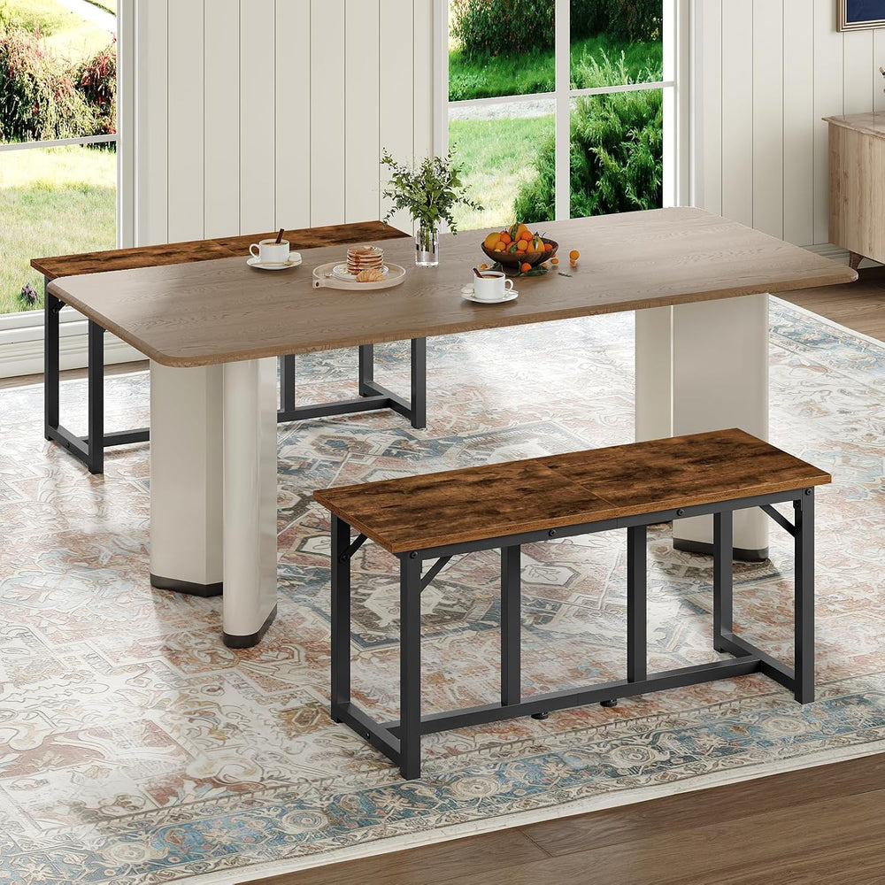 MAHANCRIS Dining Bench, Dining Table Bench, Industrial Kitchen Bench | 31.5 I...