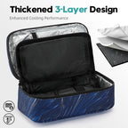 ALLCAMP Insulin Cooler Travel Case Diabetic Medication Cooler with 4 Ice Pack - Medical Cooler Bag Portable and Reusable Blue (9X 4.72x 3.14 inches)