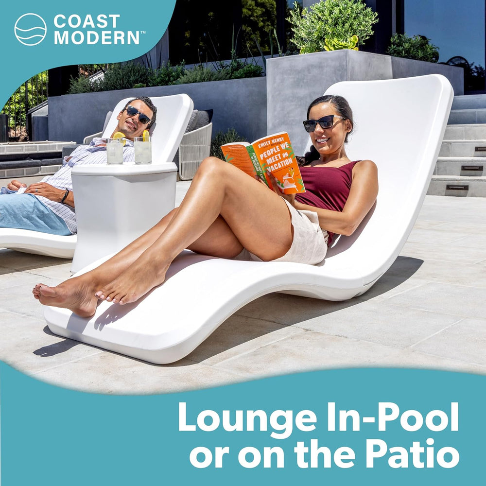 Coast Modern in Pool Lounge Chair - Waterproof & Weighted Chaise Lounger ...