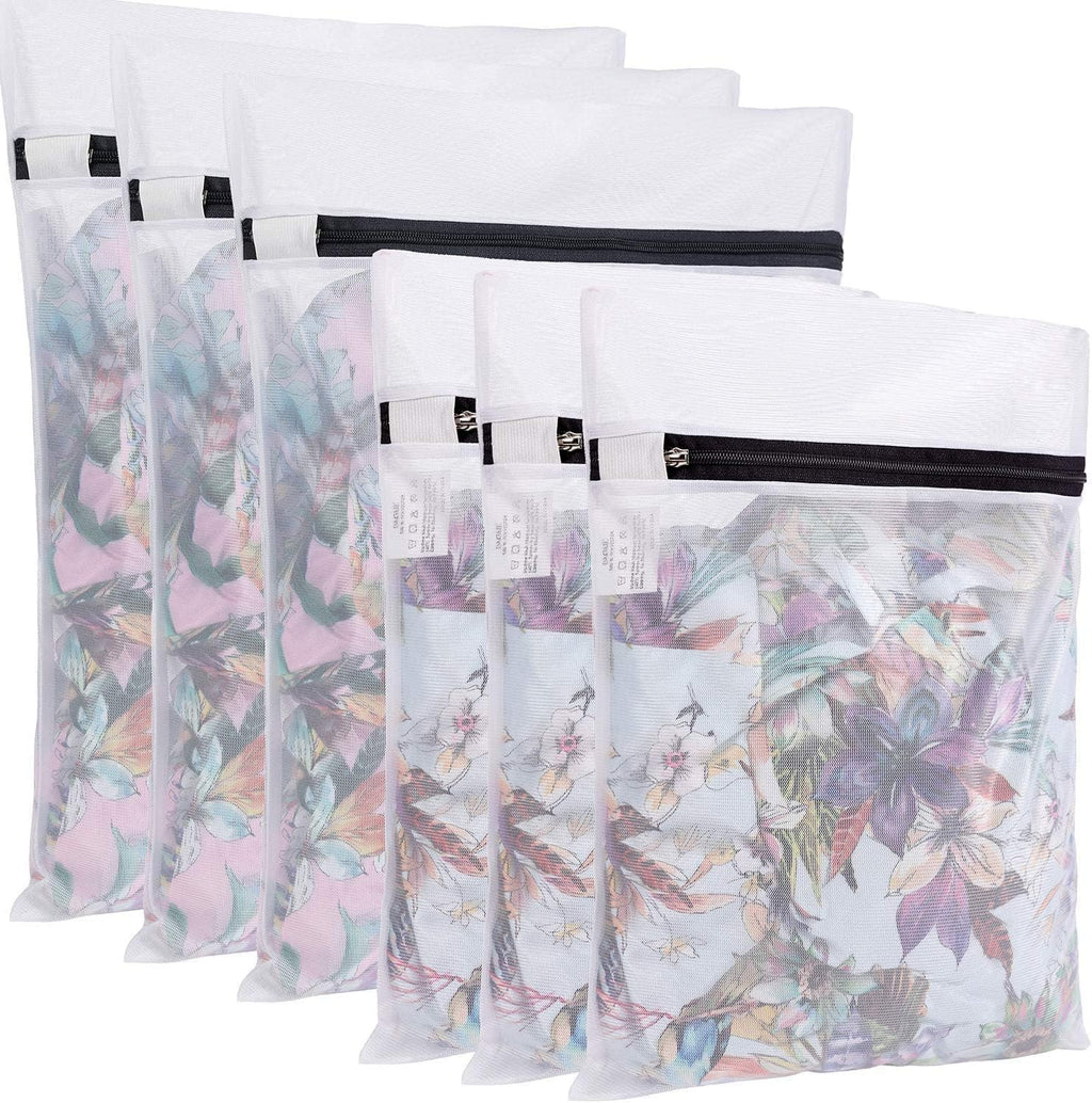 BAGAIL Laundry Bags Mesh Wash Bag for Intimates Lingerie and Delicates,6Pcs(3L,3M)
