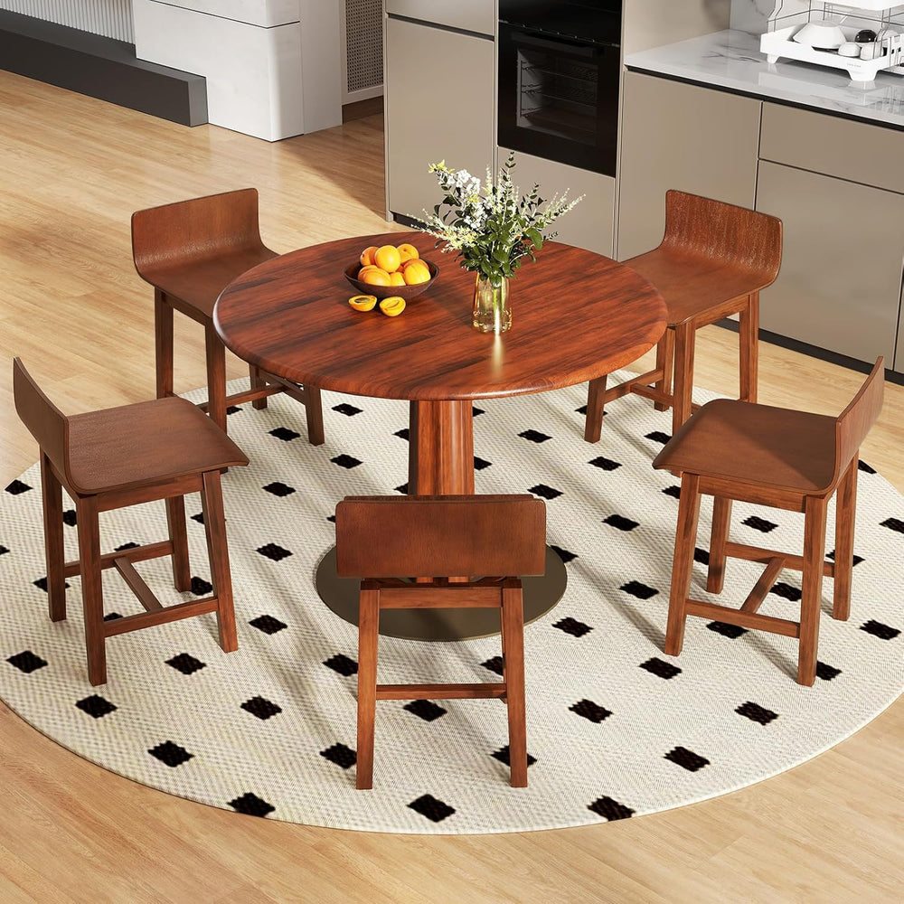 GOFLAME Swivel Dining Chairs Set of 4, Farmhouse Kitchen Chairs with Low Back...