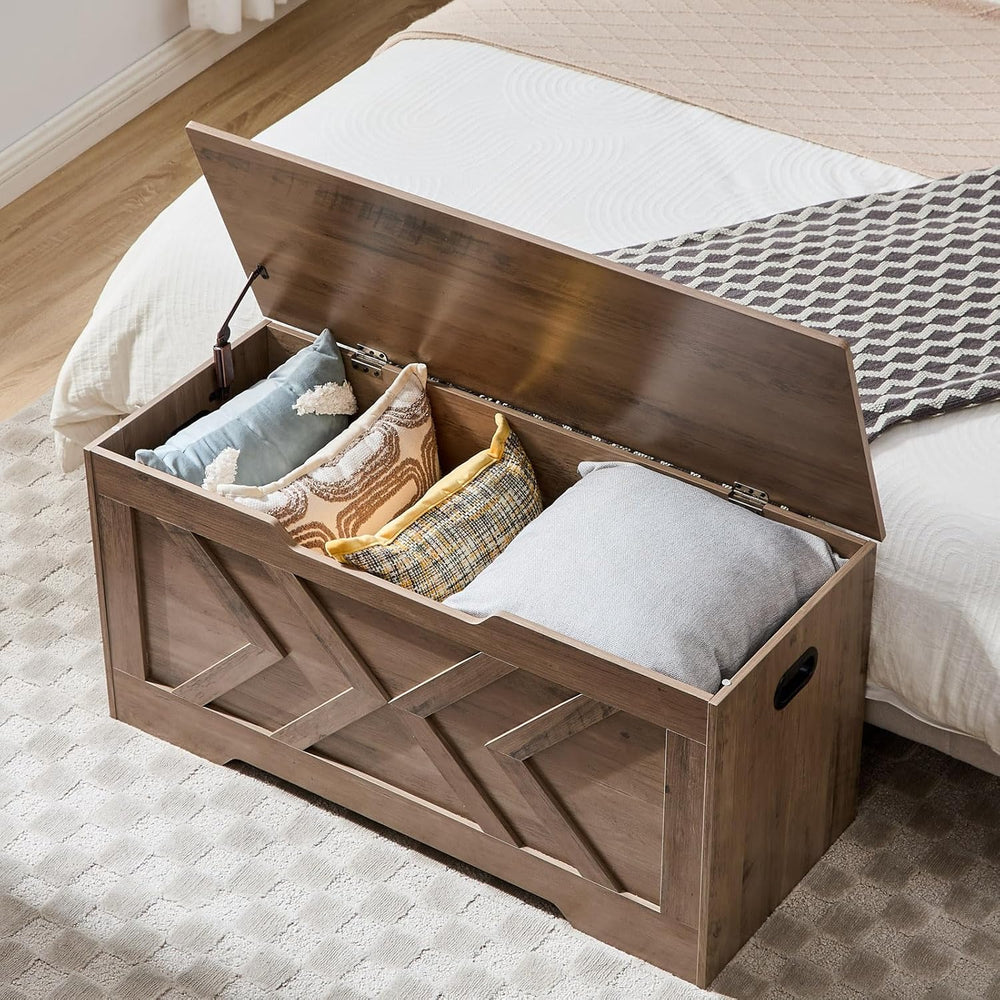 39.4” Storage Bench, Extra Large Entryway Bench with Storage,Storage Chest wi...
