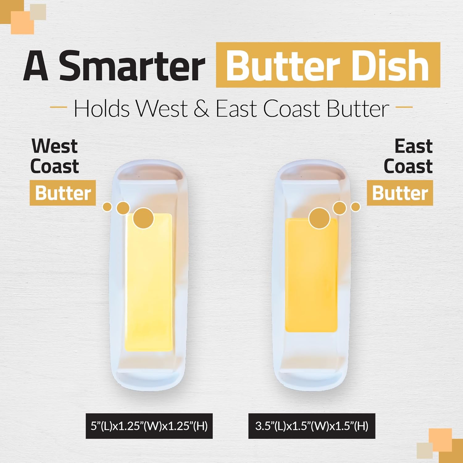 Butter Hub Butter Dish with Lid and Knife, Magnetic Butter Keeper, Easy Scoop, No Mess Lid, Plastic, Dishwasher Safe (Red)