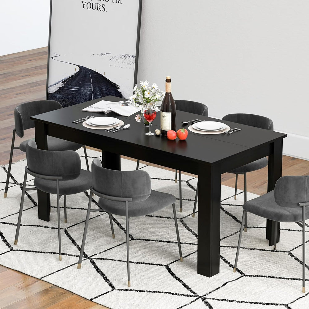 Giantex Dining Table for 6, Rectangular Kitchen Table with 330Lbs Capacity, S...
