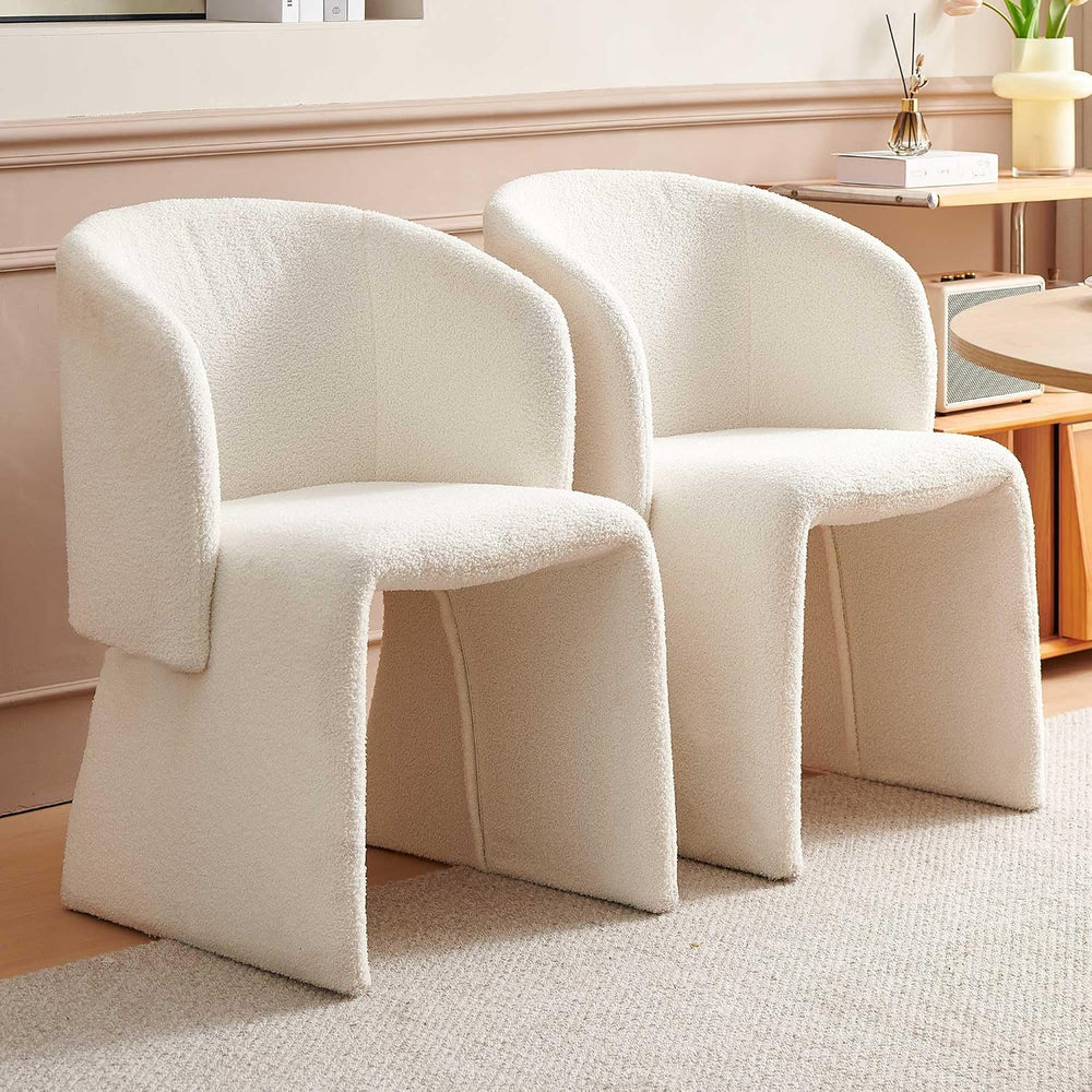 Homedot Dining Chair Upholstered Set of 4,Stylish Accent Barrel Side Chairs C...