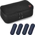 ALLCAMP Insulin Cooler Travel Case for Diabetic Organize Medication with 4 Ice Packs Black(9X 4.72x 3.14 inches)
