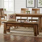 Durango Rustic Farmhouse Style 60-Inch Wood Bench - Industrial Modern Accent Furniture with Solid Wood Seat for Entryway, Dining Room, Hallway, Foyer, or Kitchen by Alaterre Furniture