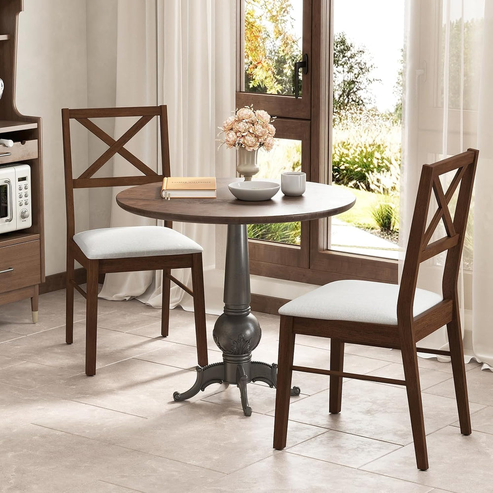 GOFLAME Dining Chairs Set of 4, Upholstered Kitchen Side Chairs with Rubber W...