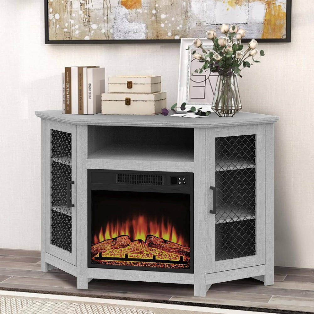 47" Corner Fireplace TV Stand Up to 55" TVs with 18" Electric ...