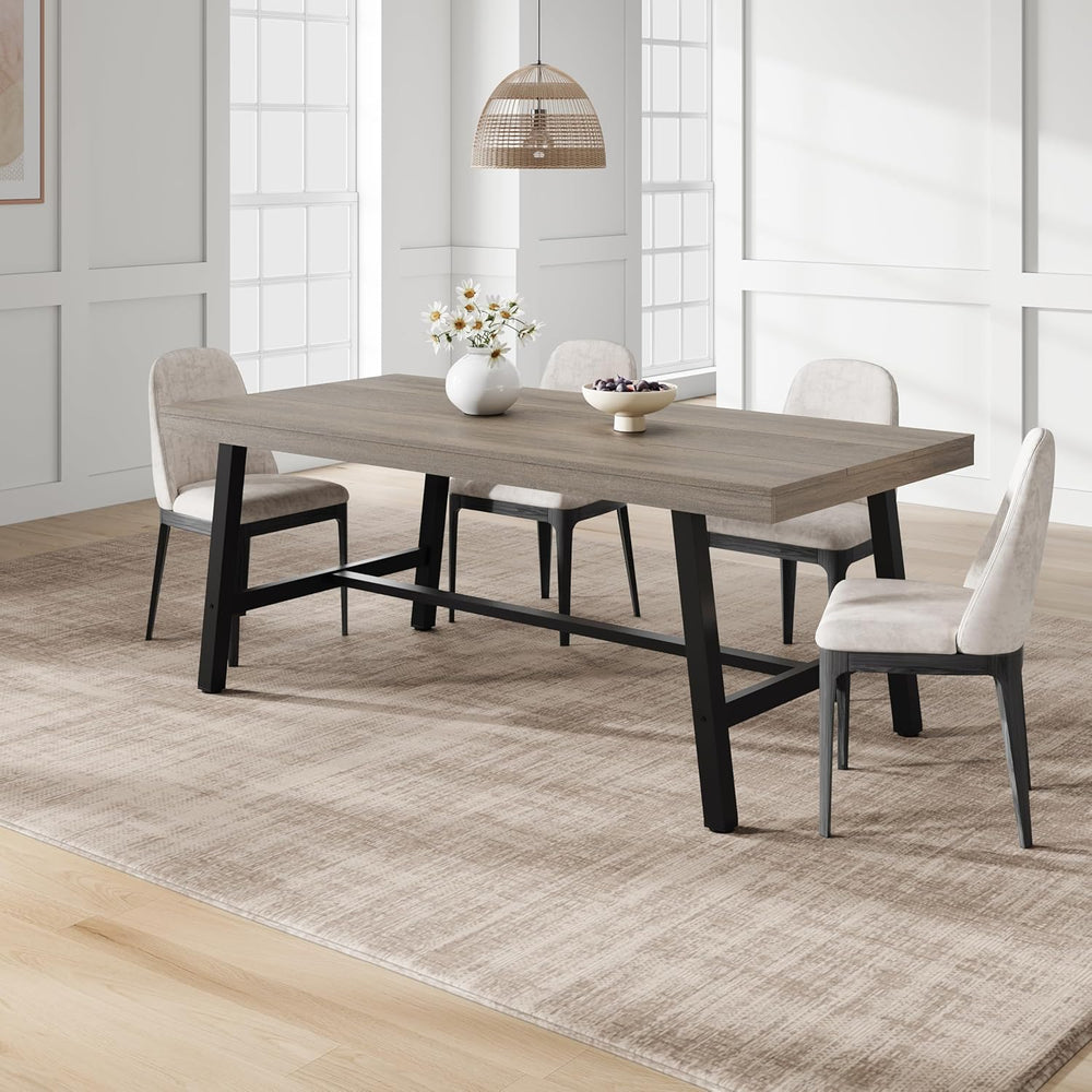 GarveeHome Industrial Dining Table for 6-8 People, 70.87" Long Kitchen T...
