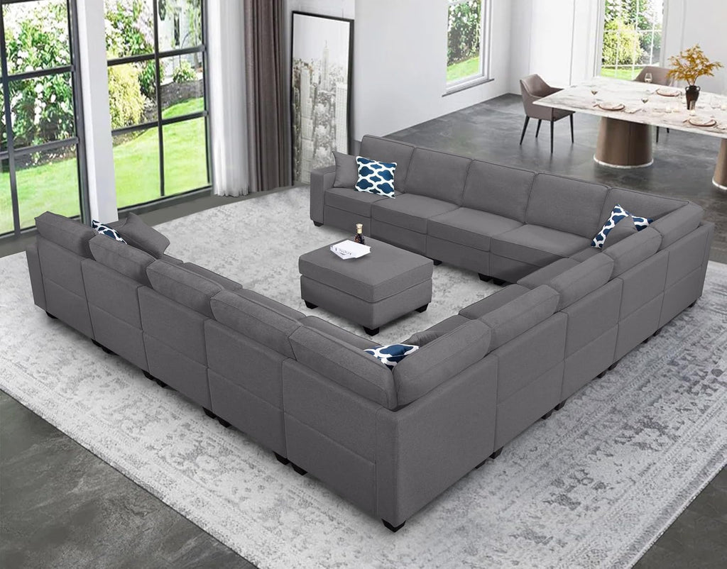 Legend Vansen Modular Sectional Sofa L Shaped Couch with Ottoman Modern Reversible Corner Sectional Couch for Living Room