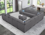 Legend Vansen Modular Sectional Sofa L Shaped Couch with Ottoman Modern Reversible Corner Sectional Couch for Living Room