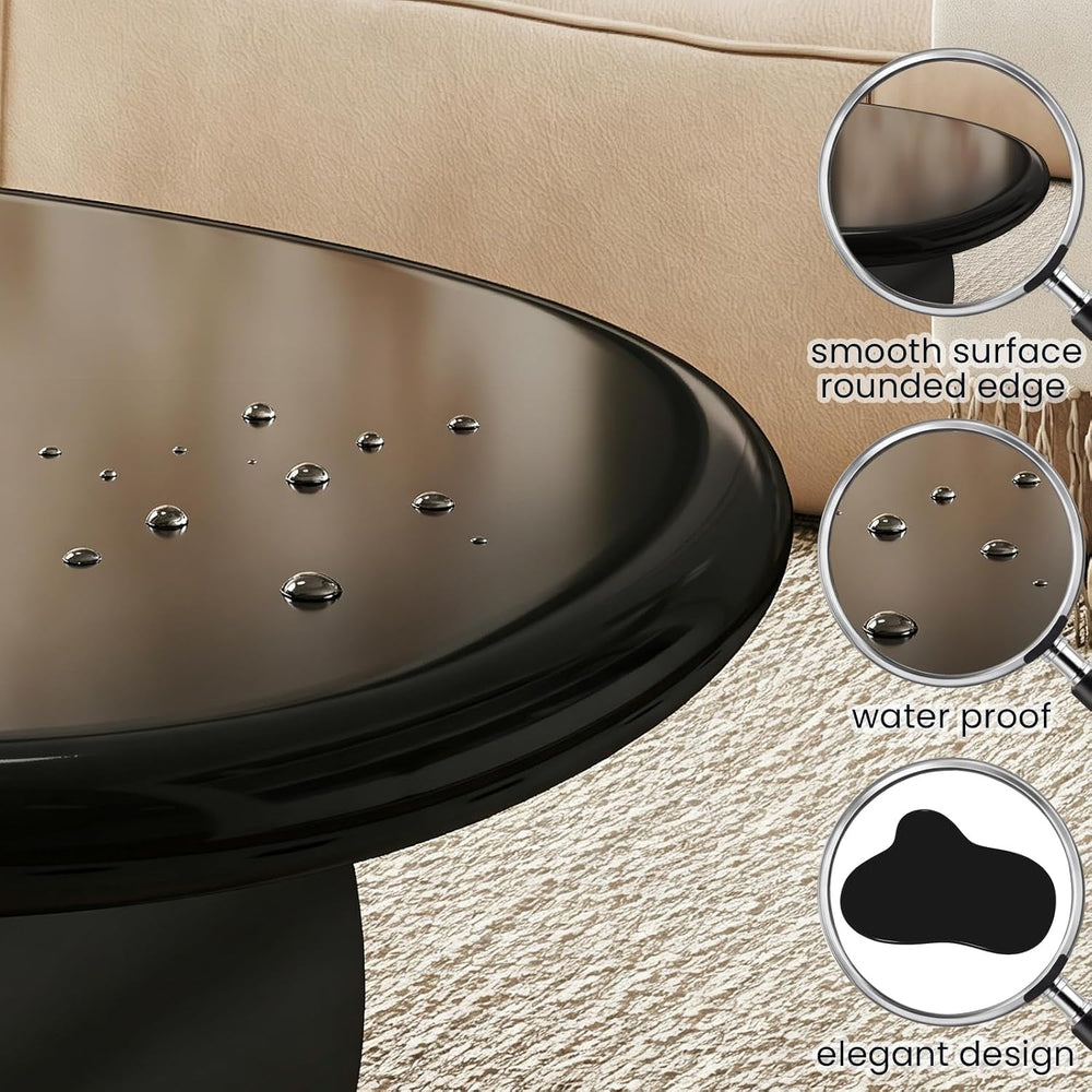 Irregular Cloud Coffee Table with Storage Drawer, Modern Center Tables