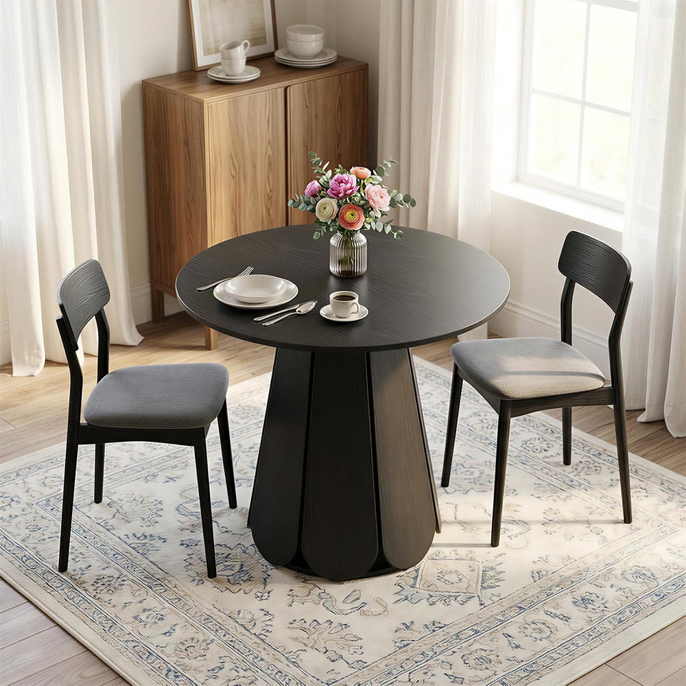 31.5" Round Dining Table, Small Circle Kitchen Table for 2-4 People, Mod...