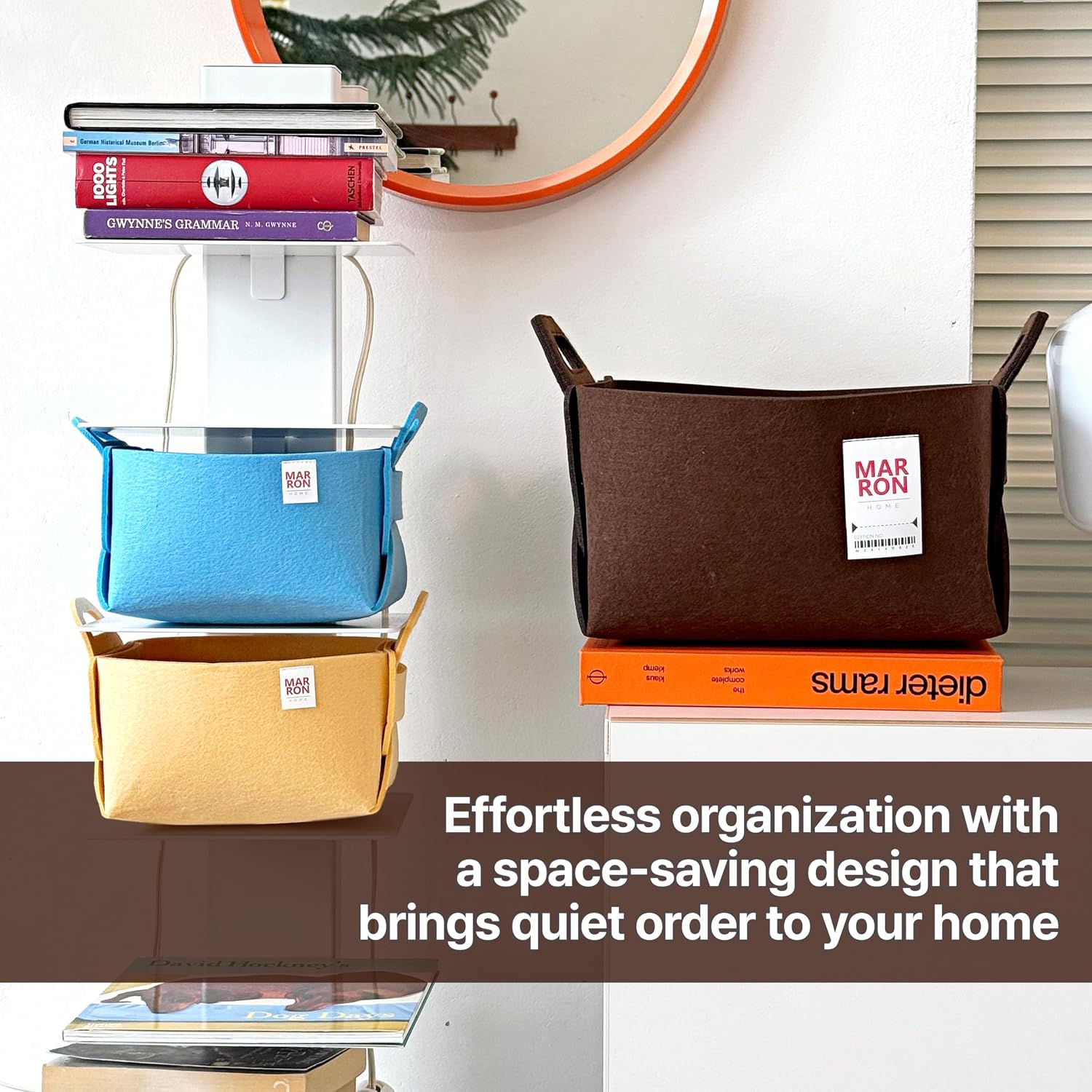Collapsible Felt Storage Bin (BABYPINK, MEDIUM)