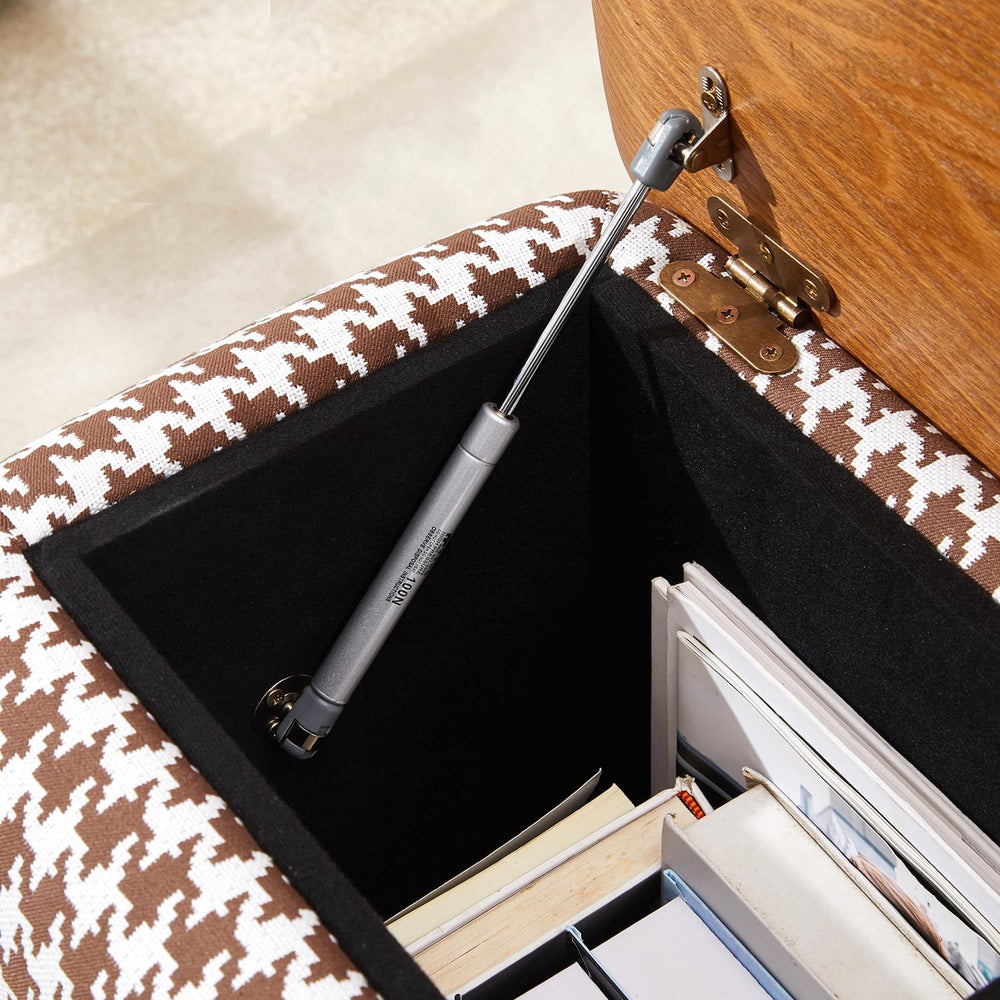 zyz 21 Inch Square Storage Ottoman Coffee Table, Modern Ottoman with Flip-Top...