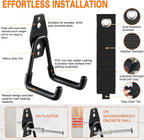 18 Pack Garage Hooks Heavy Duty Utility Steel with Anti-Slip Coating Wall Mount Storage Organizer for Hanging Power and Garden Tools, Ladders, Hose, Bikes, Ropes, Bulk Items, and More