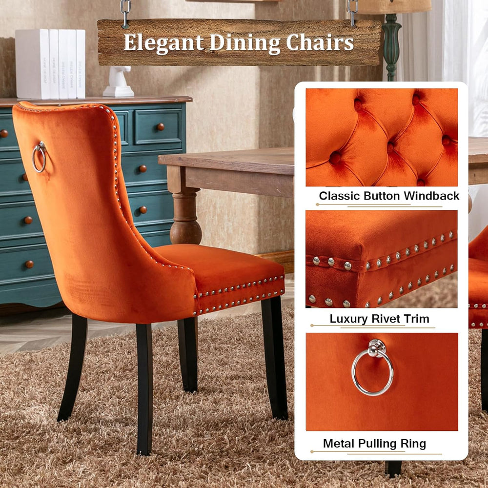 63"-79" Extendable Dining Room Table Set for 8, Farmhouse Kitchen T...