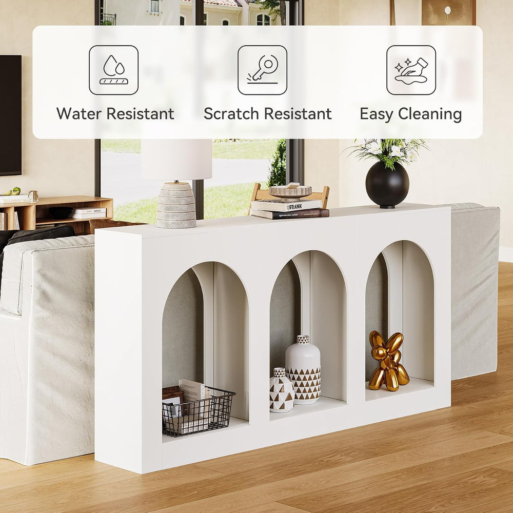 LITTLE TREE Console Table for Entryway, 71-Inch Long Narrow Modern Entry Tabl...