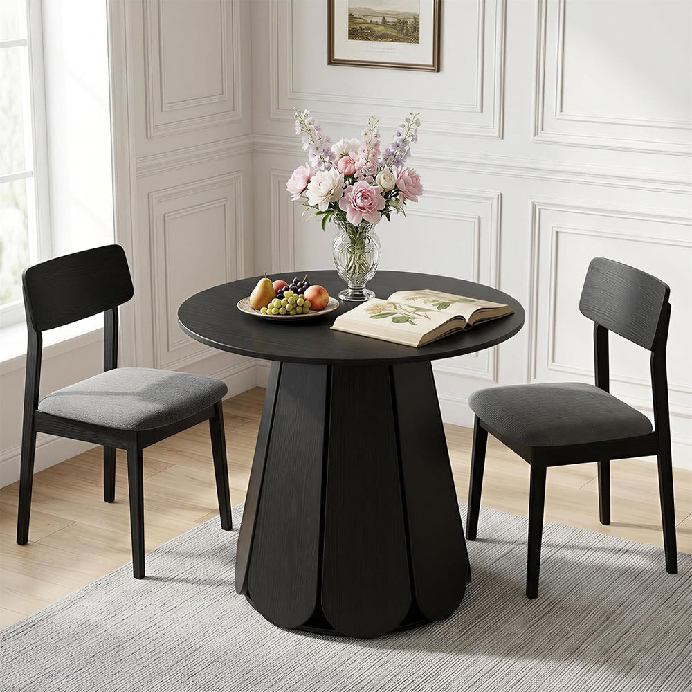 31.5" Round Dining Table, Small Circle Kitchen Table for 2-4 People, Mod...