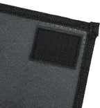 Linen 6 Pockets Bedside Caddy, Bedside Storage Organizer for Magazine, Remotes, Phone (Black)