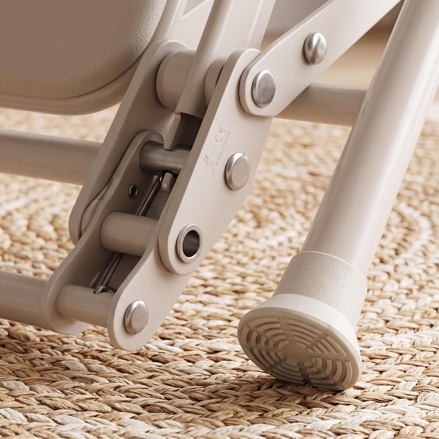 Kids Folding Chair Set 6-Pack, Plastic Chair with Metal Frame | Sturdy, Lightweight, Portable, Steel Frame, Easy Storage, Indoor Outdoor Use, Beige