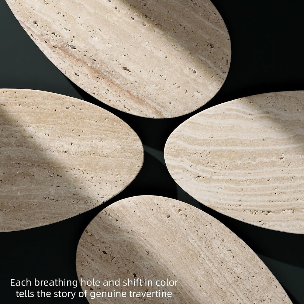 Natural Travertine Tray for Jewelry & Candle Holder | Unique solid stone ...