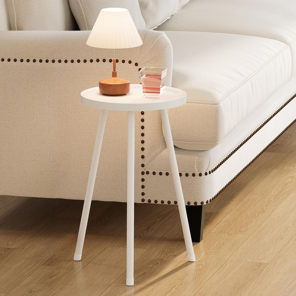 Small Couch Side Table, Drink Table, Mini Round End Table, Coffee Table, Snac...