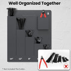 UNITEDPOWER Cable Tie Holder, Wall Mount Storage Rack Organizer for Workshop, Shed, Garage, Home, Fit Various Lengths Zip Tie
