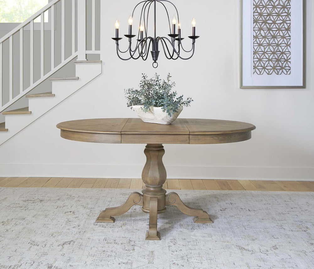 Liberty Furniture Magnolia Manor Dining Room Pedestal Table Traditional 12 In...