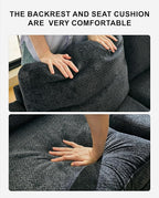 Belffin Small Corner Modular Sectional Couches for Living Room U Shaped Couch with Cup Holder Dark Grey Couch
